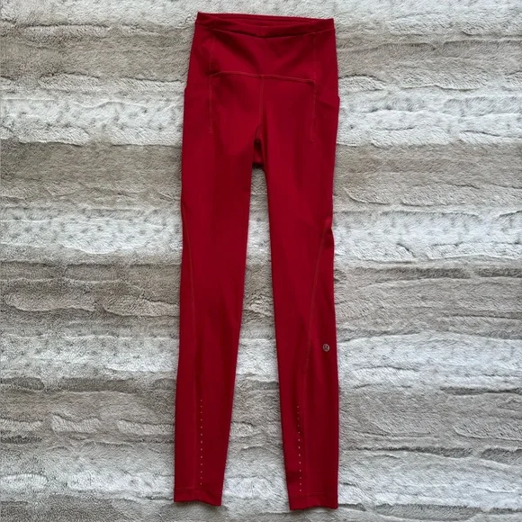 Lululemon Swift Speed High-Rise Tight 28" in Dark Red Size 0 - Picture 5 of 16